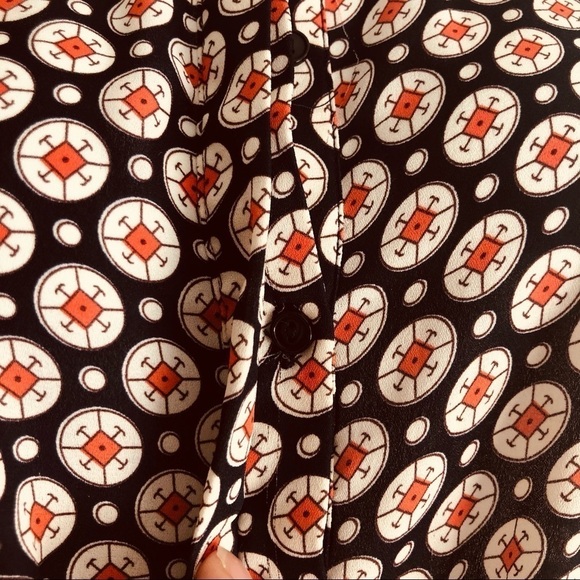 Maison Jules Printed Pleaded Buttons Down Dress S - Picture 7 of 16